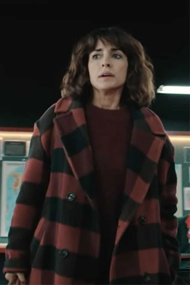 Inma Cuesta Raquel Valero The Mess You Leave Behind Plaid Coat
