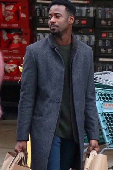 Modern Love TV Show Gary Carr Jeff Grey Wool Long Trench Coat