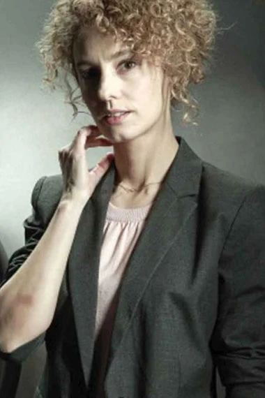 Monica Gaztambide Money Heist Esther Acebo Grey Trench Blazer