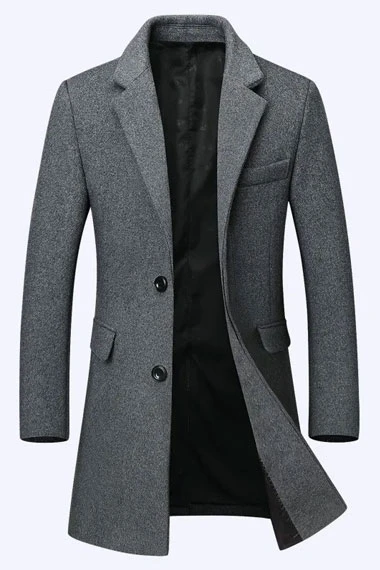 Alvaro Morte Money Heist Professor Grey Wool Long Trench Coat