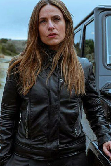 Itziar Ituno Money Heist Raquel Murillo Biker Leather Jacket
