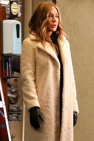 Alex Levy The Morning Show Jennifer Aniston Snow White Coat