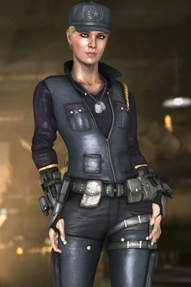 Mortal Kombat Gaming Sonya Blade Blue Cosplay Leather Jacket
