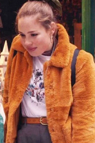Emma Hadar Cats My Dads Christmas Date Orange Sherpa Jacket