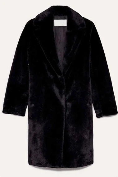 George Fan Leah Lewis Nancy Drew Black Velvet Trench Coat