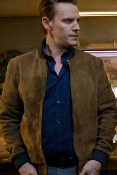 Riley Smith Ryan Hudson Nancy Drew Brown Suede Leather Jacket