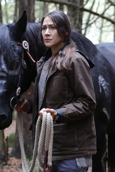 Elle Maija Tailfeathers Night Raiders Niska Brown Jacket