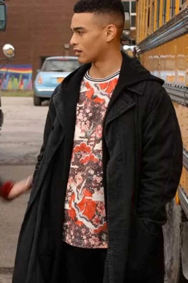 Gabriel Darku October Faction Geoff Allen Black Trench Coat