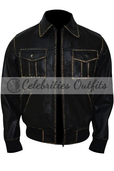 Huntsman Once Upon a Time Jamie Dornan Black Leather Jacket once-upon-time-sheriff-graham-jacket