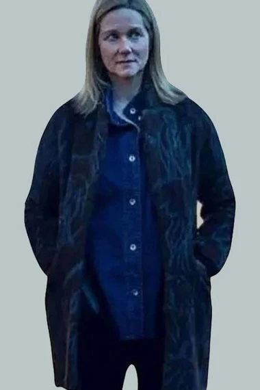 Ozark TV Series Wendy Byrde Laura Linney Black Wool Coat