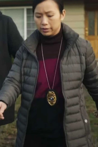 Sophie Song Annie Chang Peacemaker Grey Parachute Puffer Coat