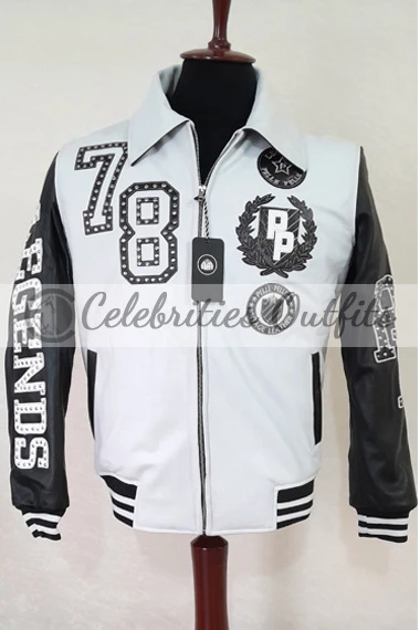 Vintage Pelle Pelle 1978 Legends Bomber White Leather Jacket