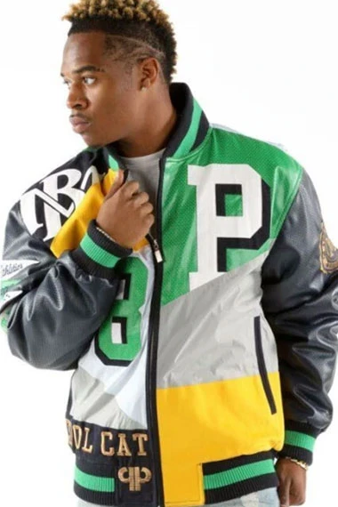 Slam Dunk MB Pelle Pelle 1978 Bomber Black And Green Jacket