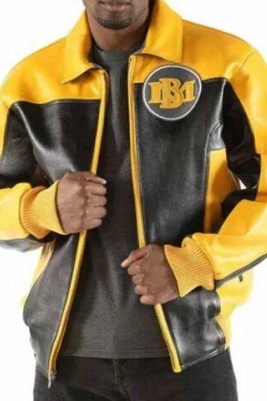 Pelle Pelle Marc Buchanan 1978 Biker Yellow And Black Jacket