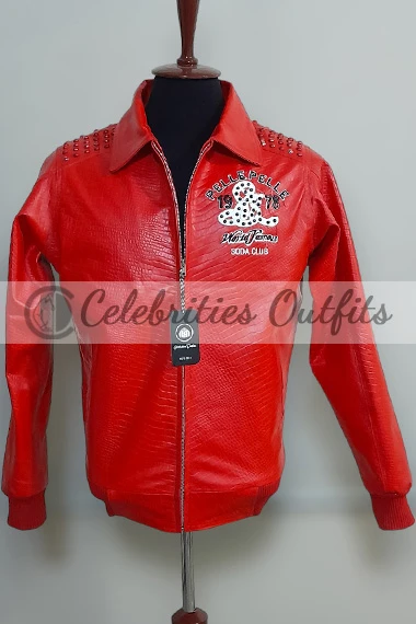 Pelle Pelle World Famous 1978 Soda Club Studded Bomber Jacket