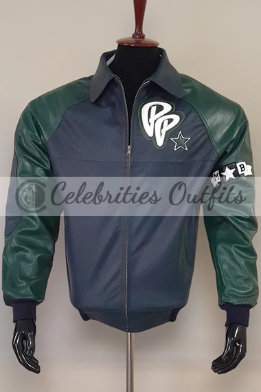 Soda Club Pelle Pelle MB 1978 Black And Green Bomber Jacket