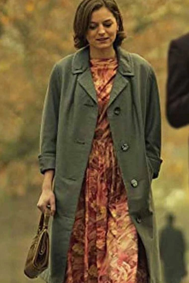Emma Corrin Esme Winikus Pennyworth Grey Cotton Trench Coat