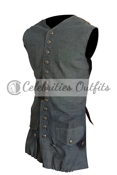 Johnny Depp Jack Sparrow Pirates of Caribbean Cotton Vest pirates-of-caribbean-jack-sparrow-vest