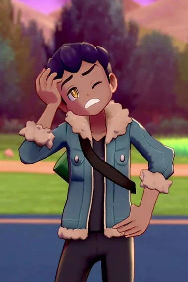 Pokemon Sword Shield Hop Blue Cosplay Denim Shearling Jacket