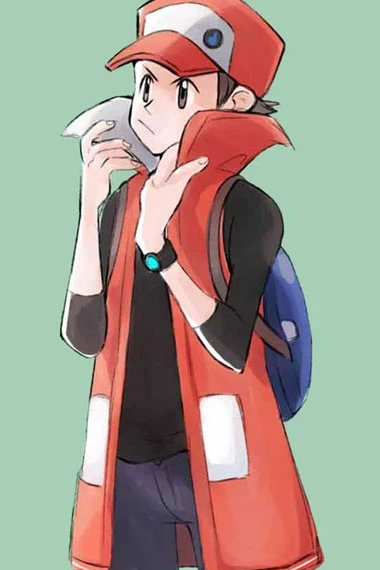 Pokemon Sword Shield Masters Trainer Red Cosplay Leather Vest