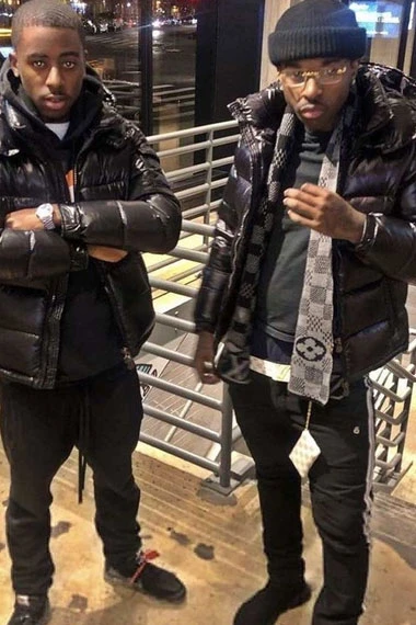 Mens Pop Smoke Casual Black Parachute Quilted Puffer Jacket