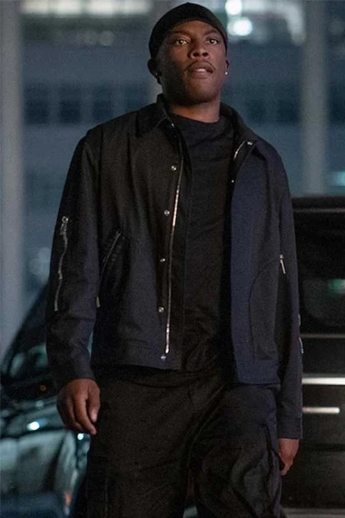 Power Book Ghost Woody McClain Cane Tejada Blue Cotton Jacket
