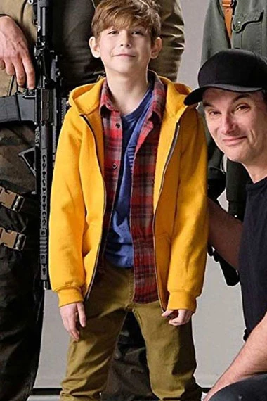 Rory McKenna The Predator Jacob Tremblay Yellow Fleece Hoodie
