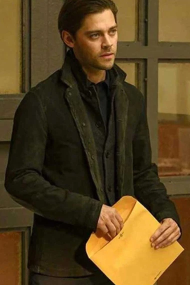 Malcolm Bright Tom Payne Prodigal Son Black Suede Jacket