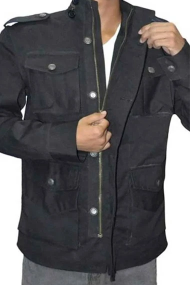Jon Bernthal Punisher Frank Castle Bomber Black Cotton Jacket