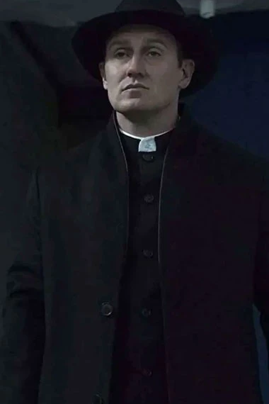 Josh Stewart The Punisher John Pilgrim Black Long Wool Coat