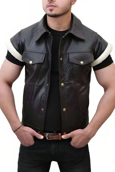 Red Dead Redemption John Marston Black Cosplay Leather Vest