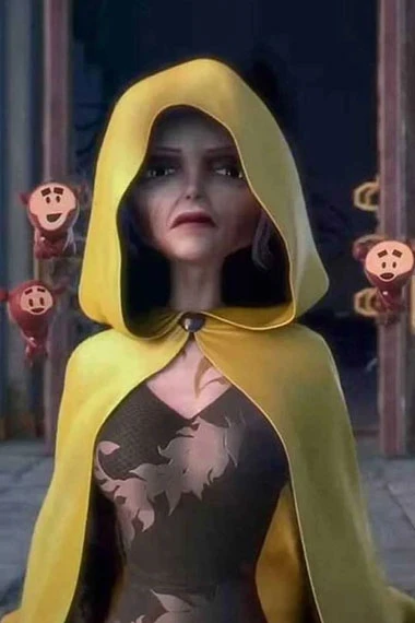 Queen Regina Red Shoes and Seven Dwarfs Yellow Cosplay Cloak