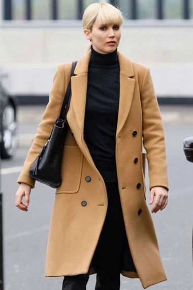 Jennifer Lawrence Dominika Egorova Red Sparrow Trench Coat