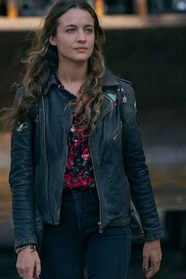 Stella Baker The Republic of Sarah Biker Black Leather Jacket