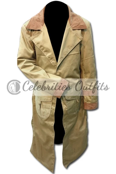 Milla Jovovich Alice Resident Evil Brown Cotton Trench Coat resident-evil-extinction-alice-costume