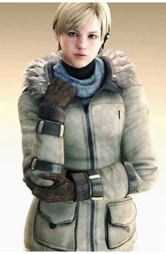 Resident Evil Sherry Birkin Shearling Hooded Leather Jacket resident-evil6-sherry-birkin-grey-jacket