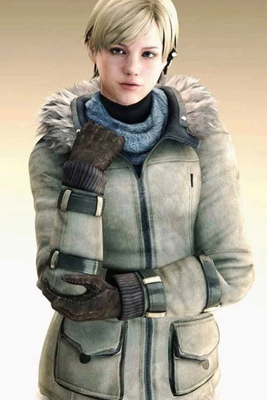 Sherry Birkin Resident Evil Hooded Leather Shearling Jacket