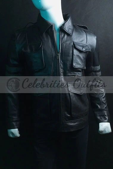 Leon Kennedy Resident Evil Gaming Black Cosplay Bomber Jacket
