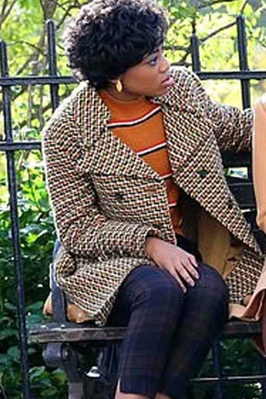 Carolyn Franklin Hailey Kilgore Respect Tweed Trench Peacoat