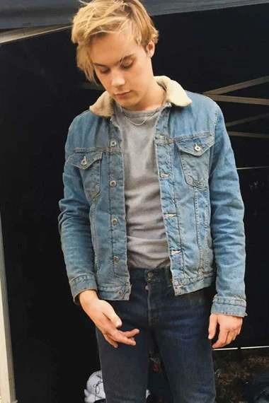 Alexandre Bourgeois Riot Girls Jack Blue Denim Sherpa Jacket