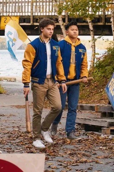 Riot Girls Jeremy Munro Chambers Blue Bomber Varsity Jacket