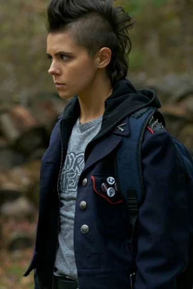 Riot Girls Paloma Kwiatkowski Scratch Blue Cotton Jacket