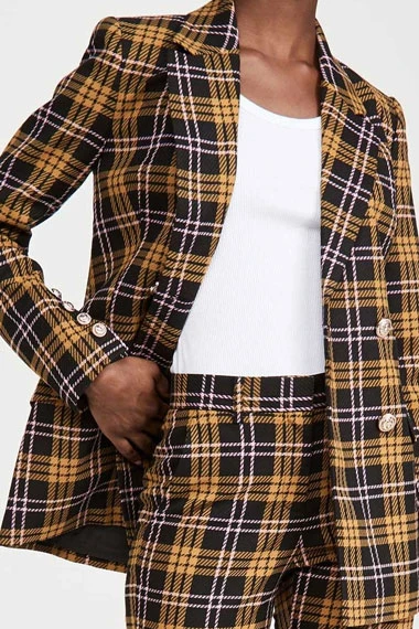 Lili Reinhart Riverdale Betty Cooper Checked Tweed Blazer