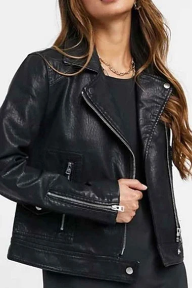 Vanessa Morgan Riverdale Toni Topaz Biker Black Leather Jacket