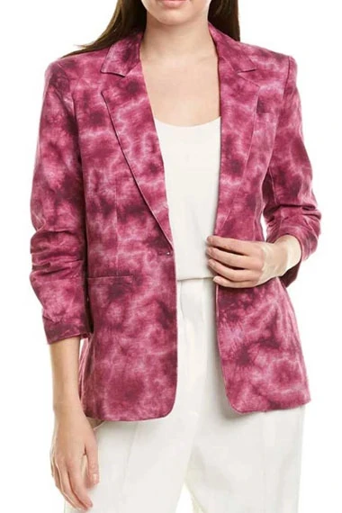 Toni Topaz Riverdale Vanessa Morgan Pink Cotton Trench Blazer