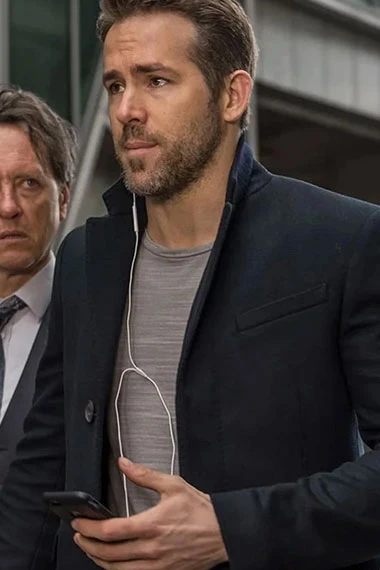 Michael Bryce The Hitman's Bodyguard Ryan Reynolds Wool Coat
