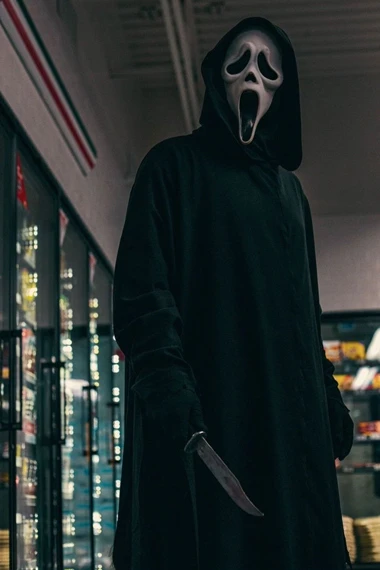 Scream Ghostface Hooded Cotton Long Coat