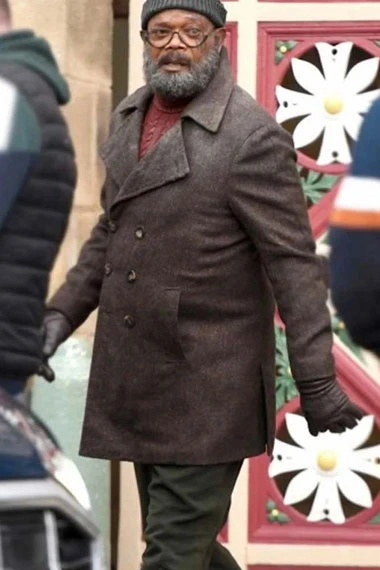 Samuel L Jackson Secret Invasion Nick Fury Brown Trench Coat