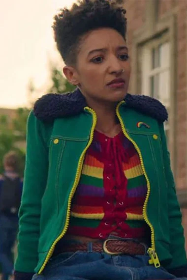 Patricia Allison Sex Education Ola Nyman Green Cotton Jacket