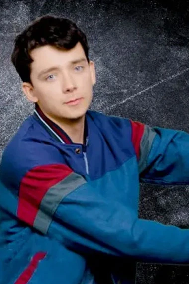 Asa Butterfield Sex Education Otis Milburn Blue Bomber Jacket